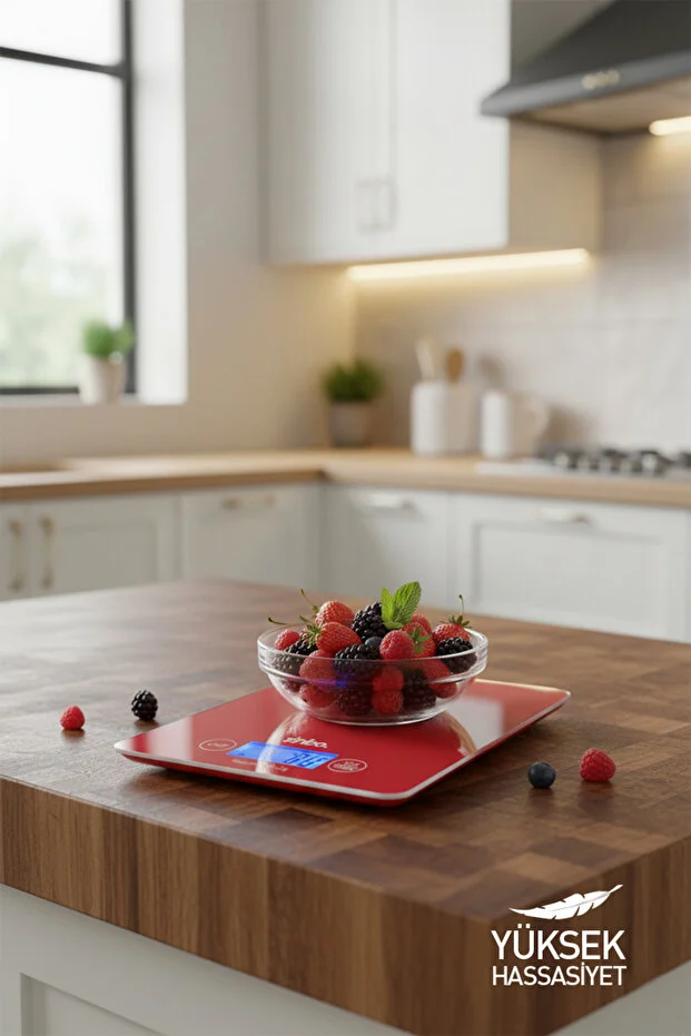 Dijital Hassas Mutfak Tartısı Kırmızı